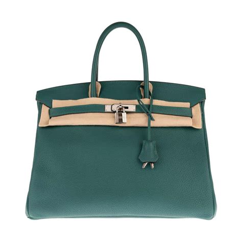 hermes birkin malachite green|Hermes green handbags.